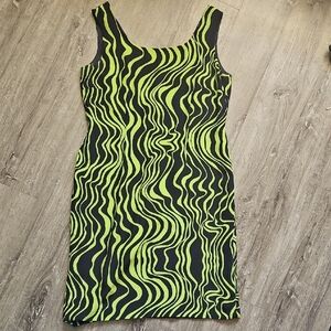 Vintage Mondi Green and Black Dress